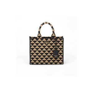 Small Prada Symbole jacquard fabric handbag
