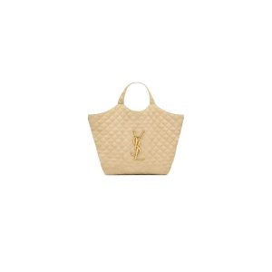 YSL ICARE maxi shopping bag in quilted nubuck suede(HIGH-END GRADE)