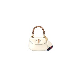 GUCCI BAMBOO 1947 JUMBO GG SMALL TOP HANDLE BAG