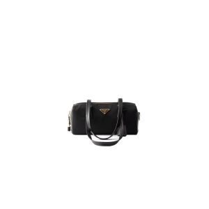 Prada Re-Nylon and leather medium top-handle bag with padlock(high-end grade)