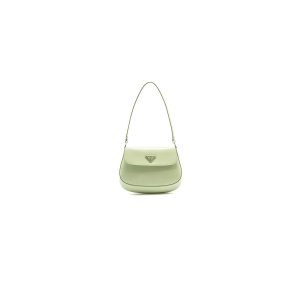 Small Prada Cleo brushed leather shoulder bag with flap