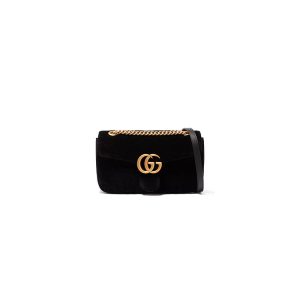 GG Velvet Small Marmont shoulder bag
