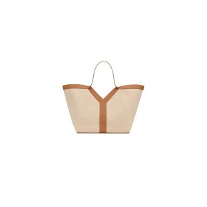 YSL Y TOTE IN CANVAS AND LEATHER(HIGH-END GRADE)