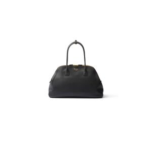 Prada Large leather tote bag with zipper closure(high-end grade)